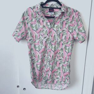 Hot Topic Stranger Things Hopper Woven Button-Up Small-Medium